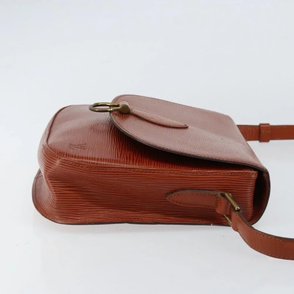 Authentic LOUIS VUITTON Epi Saint Cloud GM Shoulder Bag Brown M52193 LV - Picture 11 of 16